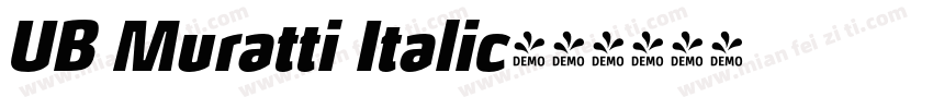 UB Muratti Italic字体转换